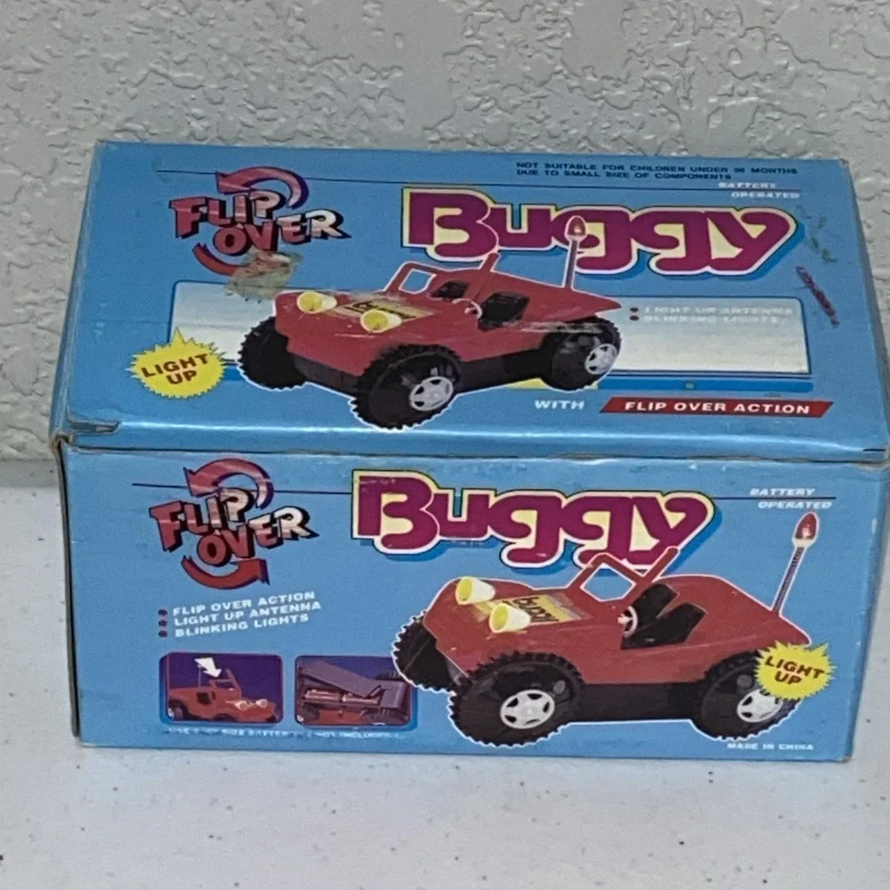 Vintage 1980's Buggy Flip Over Off Road Vehicle ATV Go Cart Moves Lights Up NEW